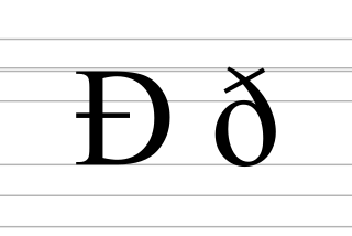 <span class="mw-page-title-main">Eth</span> Letter of the Latin alphabet; used in Icelandic, Faroese, and Old English