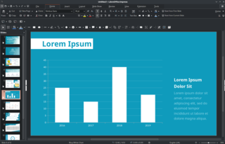 <span class="mw-page-title-main">Presentation program</span> Software package used to display information in the form of a slide show