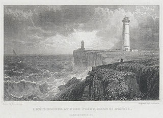 Light-houses at Nash Point, near St. Donats, Glamorganshire