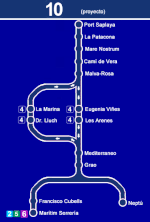 Miniatura per Antic projecte de la Línia T10 de Metrovalència