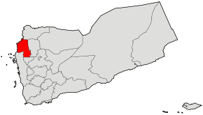 Harta guvernoratului Hajjah în cadrul Yemenului