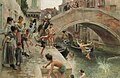 Personen an einem venezianischen Canal (1893)