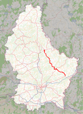 A Route nationale 14 (Luxemburg) cikk illusztrációs képe