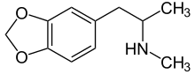 The chemical structure of MDMA or "ecstasy" MDMA.svg