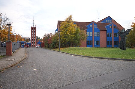 Mainz Jakob Leischner Straße Berufsfeuerwehr Sitz und Feuerwache 1 Haupteinfahrt 19.10.2013