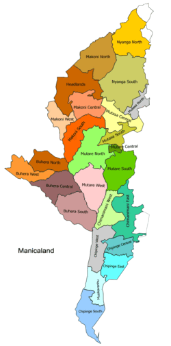 Manicaland Province division for the 2008 elections Manicaland-constituency bounderies2008.gif