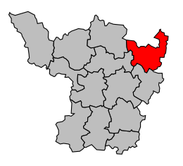 Cantonul La Guiche - Harta