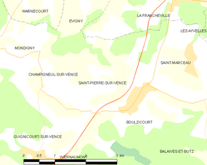 Poziția localității Saint-Pierre-sur-Vence