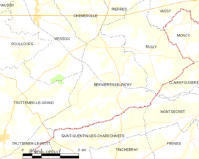 Poziția localității Bernières-le-Patry