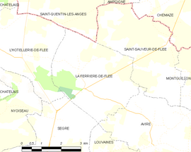 Mapa obce La Ferrière-de-Flée