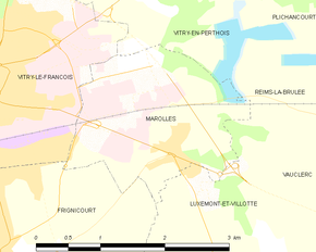 Poziția localității Marolles
