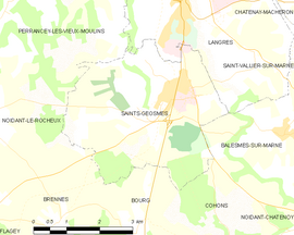 Mapa obce Saints-Geosmes