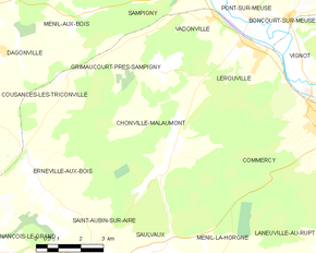 Poziția localității Chonville-Malaumont