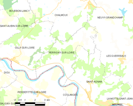 Mapa obce Perrigny-sur-Loire