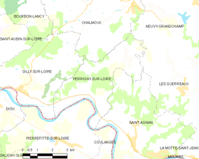 Poziția localității Perrigny-sur-Loire
