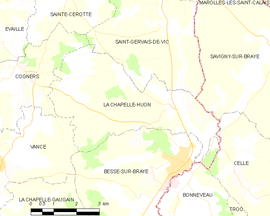 Mapa obce La Chapelle-Huon
