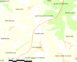 Mapa obce Fallencourt