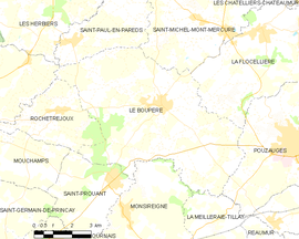Mapa obce Le Boupère