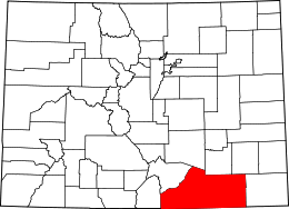 Contea di Las Animas – Mappa