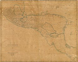 Karte der Provinzen des Königreichs Guatemala.