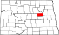 Map of North Dakota highlighting Eddy County.svg