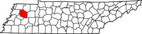 Poziția localității Comitatul Gibson