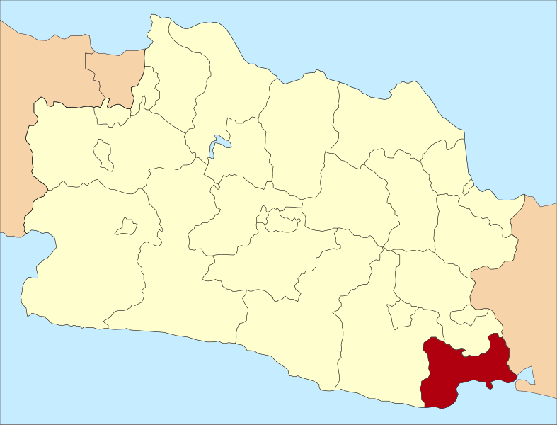 File:Map of West Java highlighting Pangandaran Regency.svg