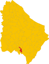 Map of comune of Roio del Sangro (province of Chieti, region Abruzzo, Italy).svg