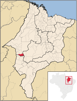 Kaart van Lajeado Novo