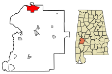 Marengo County Alabama Incorporated and Unincorporated areas Demopolis Highlighted 0120296.svg