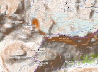 Marmolada: Toponymie, Géographie, Histoire