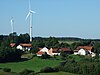 Wind turbines near the hamlet of Menhofen