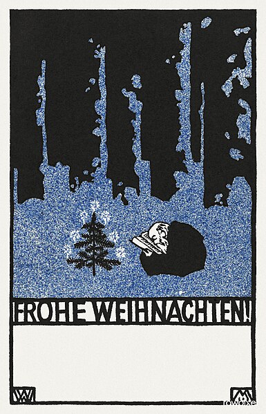 File:Merry Christmas! (Frohe Weihnachten!) (1907) print in high resolution by Moriz Jung. Original from the MET Museum. Digitally enhanced by rawpixel.jpg