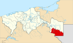 Tenosique község elhelyezkedése Tabasco államban