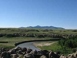Река Милк в района на провинциалния парк „Райтинг-Он-Стоун“ (провинция Албърта)