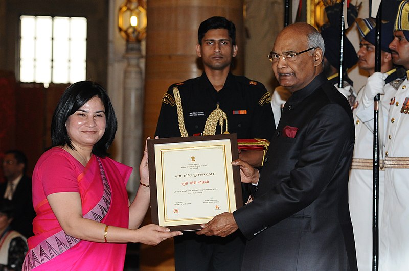 File:Ms. Gauri Maulekhi - -NariShakti Puraskar 2017 Awardee (Individual).jpg