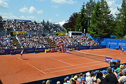 Nürnberger Versicherungscup 2014 - Centercourt des 1.FCN Tennis am Valznerweiher von Süd-Osten 01.JPG