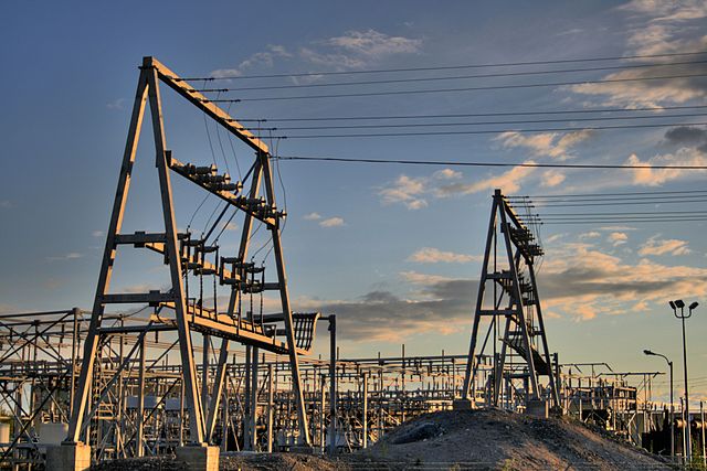 Substation near Yellowknife, in the Northwest Territories, Canada