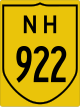 National Highway 922 Schild}}