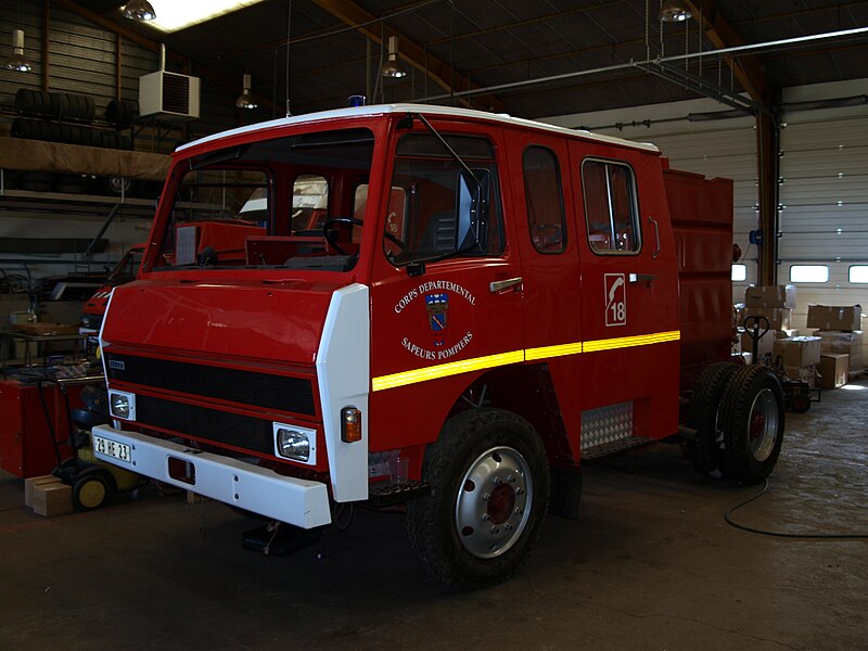 File:New not yet finnished fire engine, Departement Cruese, France 19 24April2009.jpg