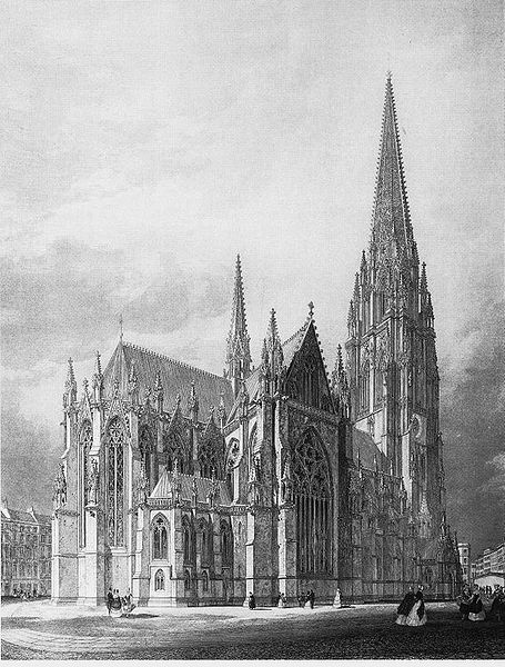 Nikolaikirche, Hamburg, Germany (1845–80), bombed during World War II and now a ruin