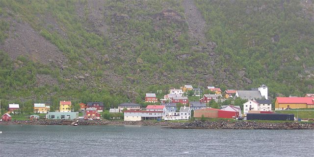 Blick auf Øksfjord