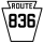 Marqueur de la route 836 de Pennsylvanie