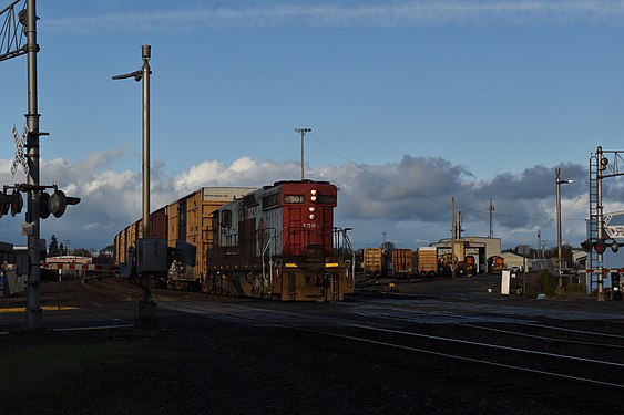 PNWR 1501, and EMD SD7, in Albany, Oregon