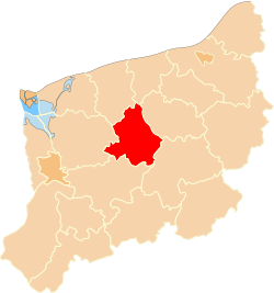 موقعیت شهرستان ووبز در نقشه
