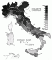 Cephalic index i den italienska regionen, 1897