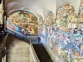 View of the Murals by Diego Rivera in the Palacio Nacional