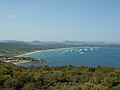 De baai van Pampelonne en de Point de Bonne Terasse.