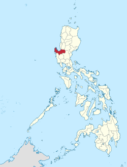 Mapa de Filipinas con Pangasinan resaltado