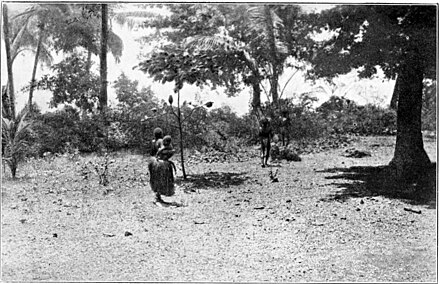 Two people standing underneath a tree